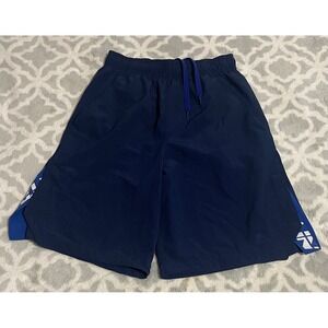 RBX Performance Mens Navy Blue X-Dri Athletic Gym Training Shorts Size Small
